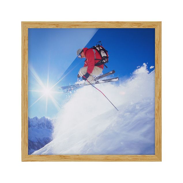 Bild mit Rahmen - Skisprung - Quadrat 1:1