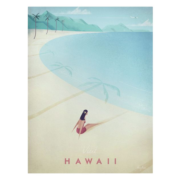 Leinwandbild - Reiseposter - Hawaii - Hochformat 4:3