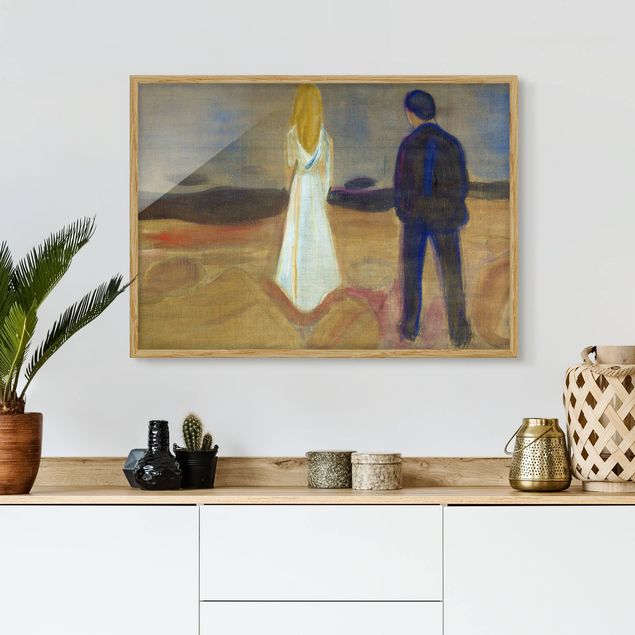 Bild mit Rahmen - Edvard Munch - Zwei Menschen - Querformat 3:4