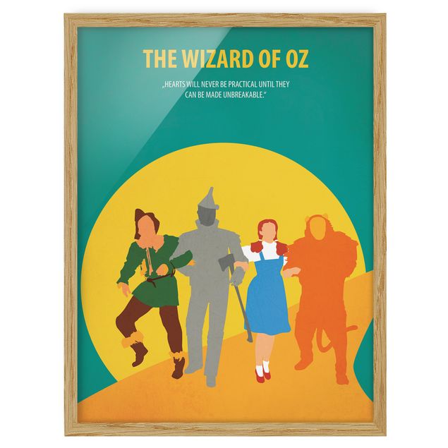 Bild mit Rahmen - Filmposter The Wizard of Oz - Hochformat 4:3