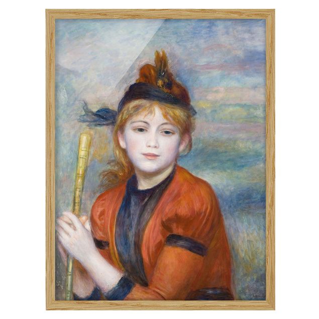 Bild mit Rahmen - Auguste Renoir - Die Spaziergängerin - Hochformat 3:4
