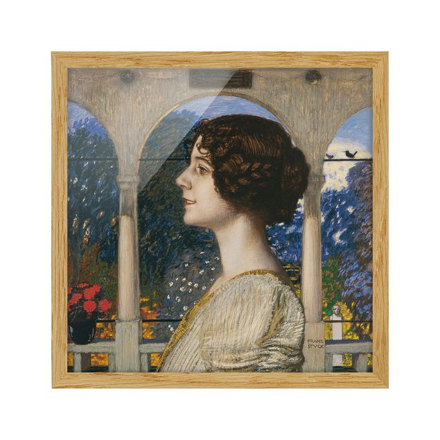 Bild mit Rahmen - Franz von Stuck - Weibliches Portrait - Quadrat 1:1