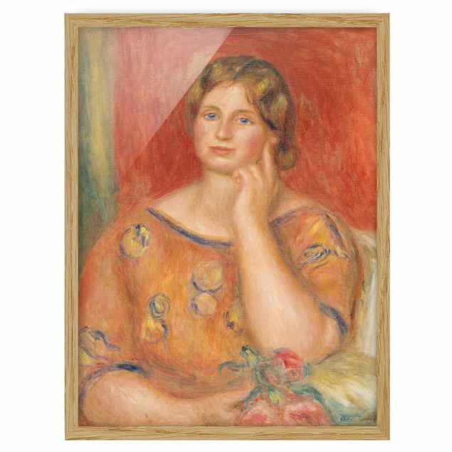 Bild mit Rahmen - Auguste Renoir - Frau Osthaus - Hochformat 3:4