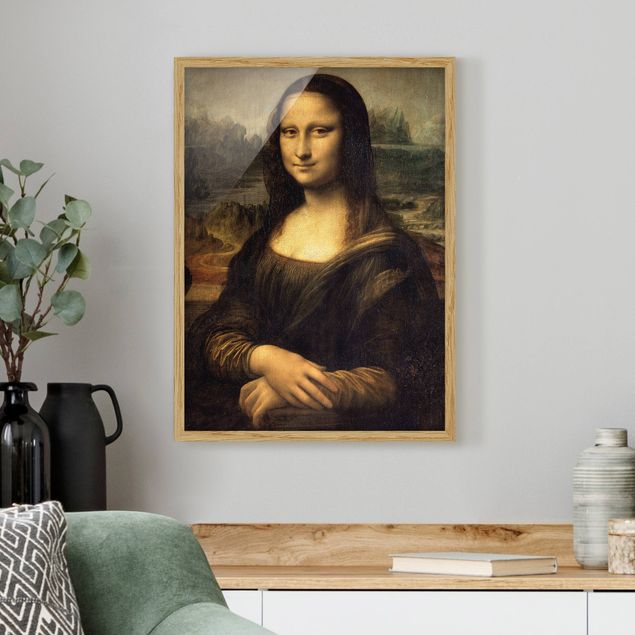 Bild mit Rahmen - Leonardo da Vinci - Mona Lisa - Hochformat 3:4