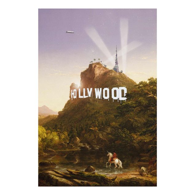 Glasbild - Jonas Loose - Gemälde Hollywood - Hochformat 3:2