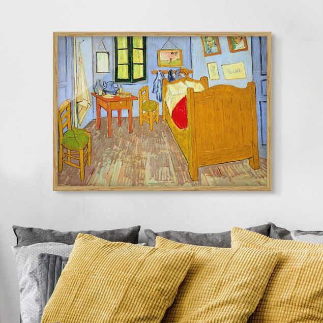 Bild mit Rahmen - Vincent van Gogh - Schlafzimmer in Arles - Querformat 3:4