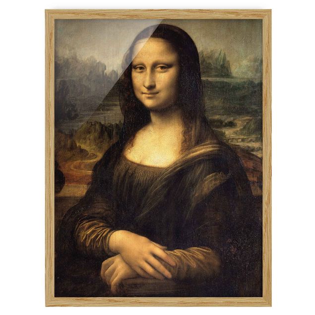 Bild mit Rahmen - Leonardo da Vinci - Mona Lisa - Hochformat 3:4