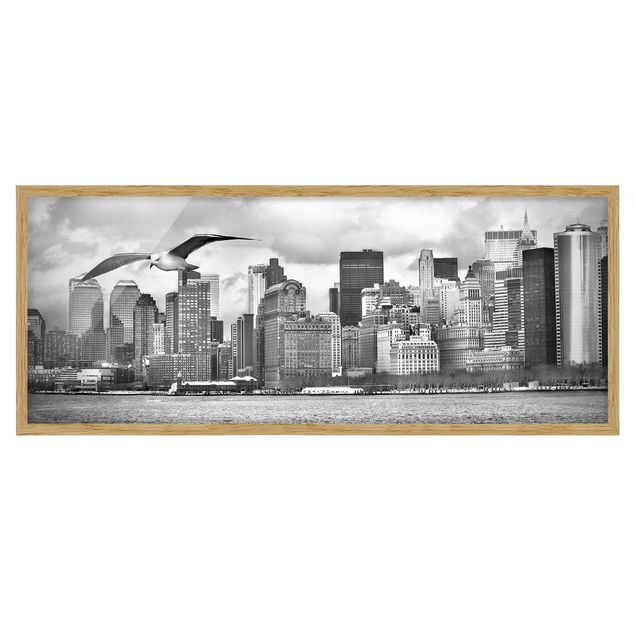 Bild mit Rahmen - No.YK1 New York II - Panorama Querformat