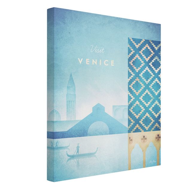 Leinwandbild - Reiseposter - Venedig - Hochformat 4:3