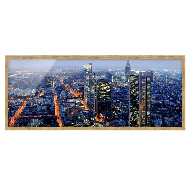 Bild mit Rahmen - Frankfurt - Panorama Querformat