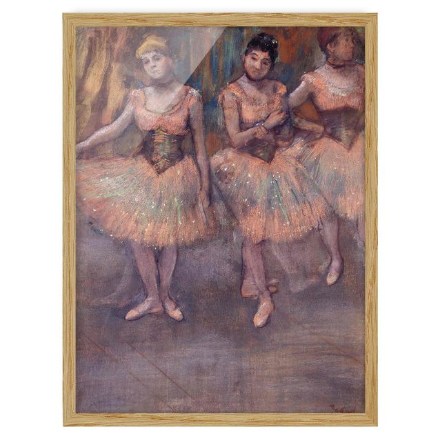 Bild mit Rahmen - Edgar Degas - Tänzerinnen vor Exercice - Hochformat 3:4