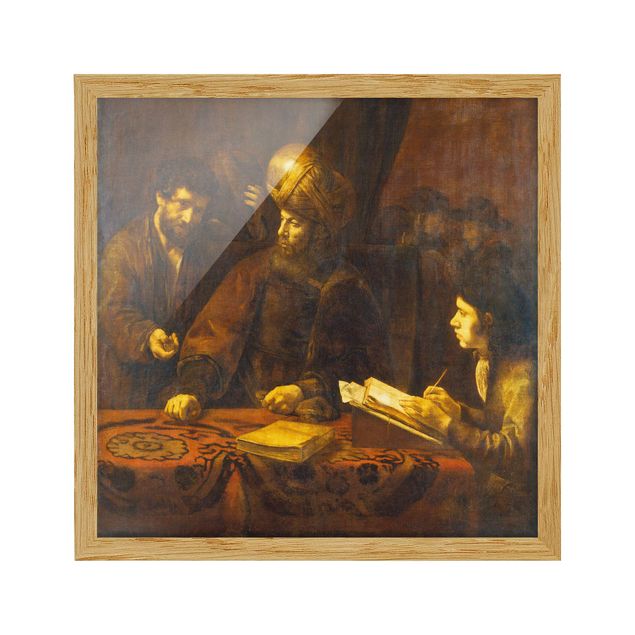 Bild mit Rahmen - Rembrandt van Rijn - Gleichnis von Arbeitern - Quadrat 1:1