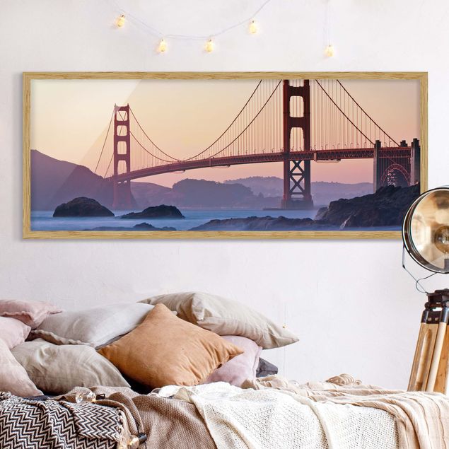 Bild mit Rahmen - San Francisco Romance - Panorama Querformat
