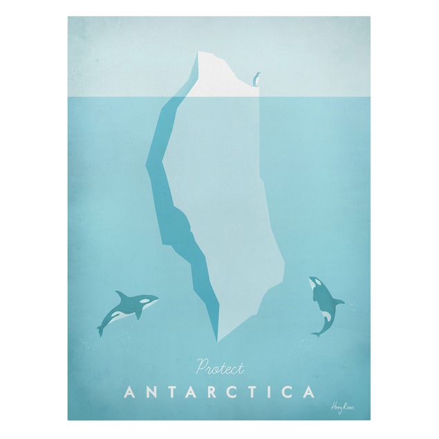 Leinwandbild - Reiseposter - Antarktis - Hochformat 4:3