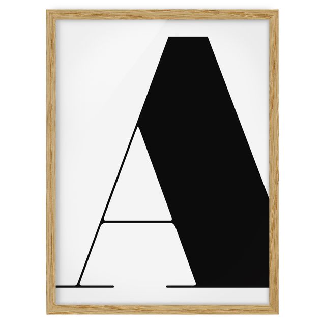 Bild mit Rahmen - Antiqua Letter A - Hochformat 3:4