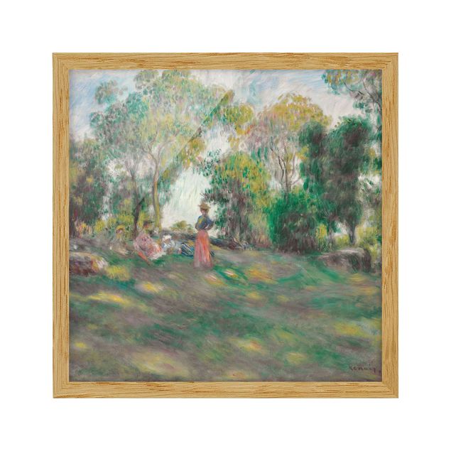Bild mit Rahmen - Auguste Renoir - Landschaft mit Figuren - Quadrat 1:1