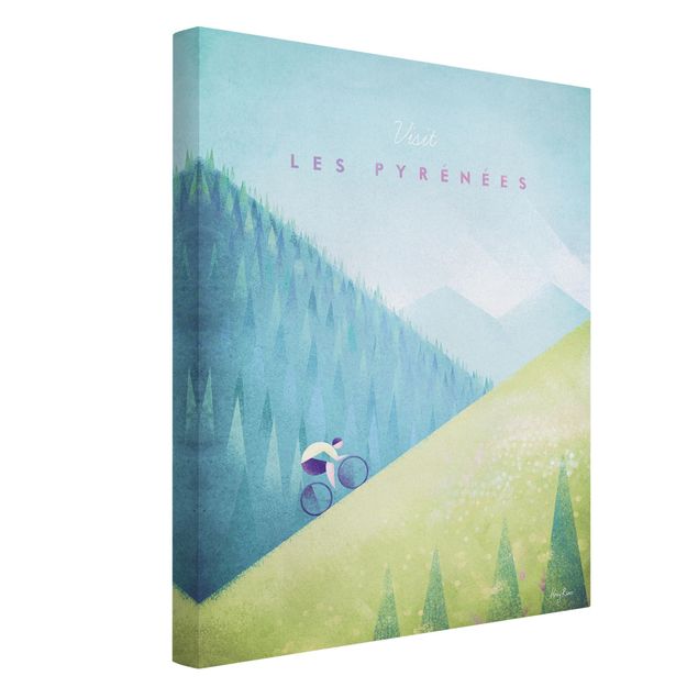 Leinwandbild - Reiseposter - Die Pyrenäen - Hochformat 4:3