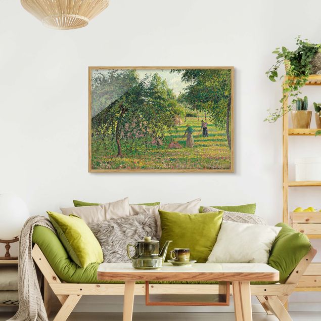 Bild mit Rahmen - Camille Pissarro - Apfelbäume - Querformat 3:4