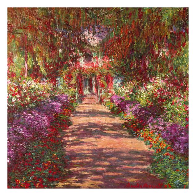Fototapete - Claude Monet - Weg in Monets Garten in Giverny