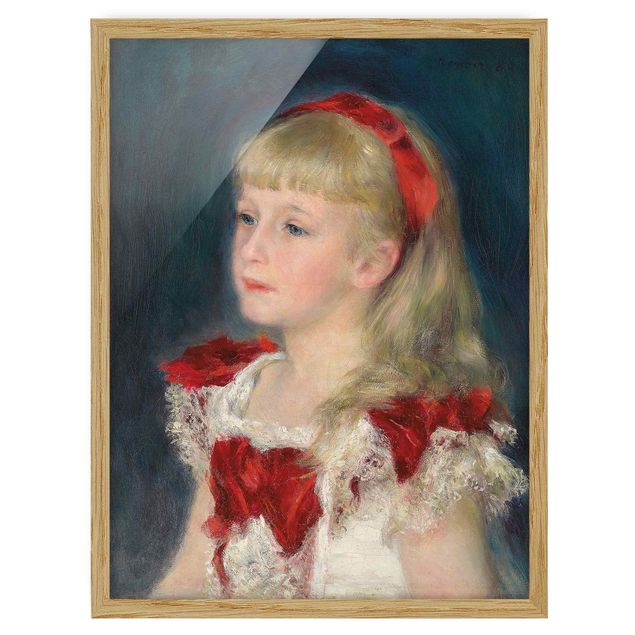 Bild mit Rahmen - Auguste Renoir - Mademoiselle Grimprel - Hochformat 3:4