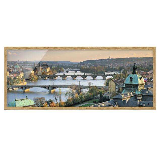 Bild mit Rahmen - Prag - Panorama Querformat
