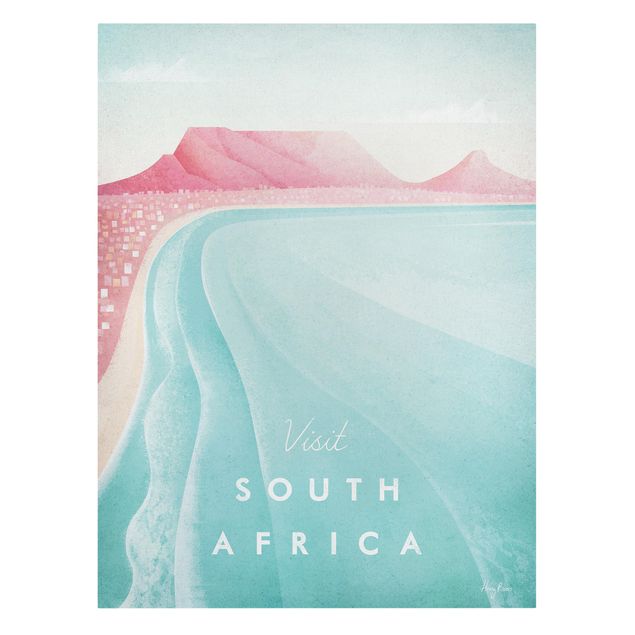 Leinwandbild - Reiseposter - Südafrika - Hochformat 4:3