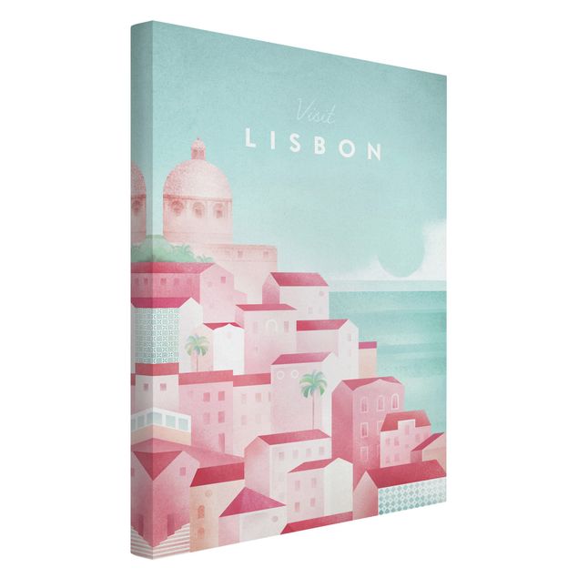 Leinwandbild - Reiseposter - Lissabon - Hochformat 3:2