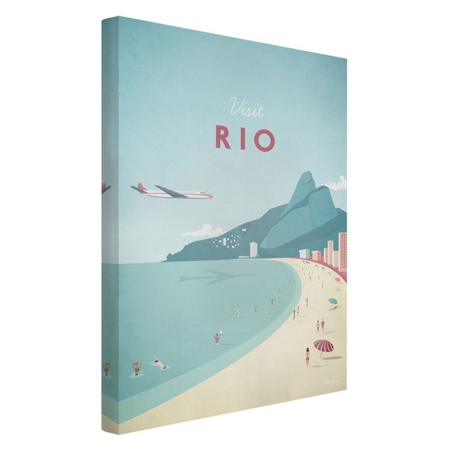 Leinwandbild - Reiseposter - Rio de Janeiro - Hochformat 3:2