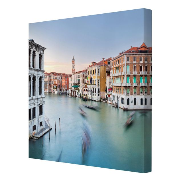 Leinwandbild - Canale Grande Blick von der Rialtobrücke Venedig - Quadrat 1:1
