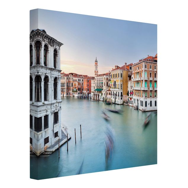 Leinwandbild - Canale Grande Blick von der Rialtobrücke Venedig - Quadrat 1:1