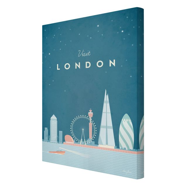 Leinwandbild - Reiseposter - London - Hochformat 3:2
