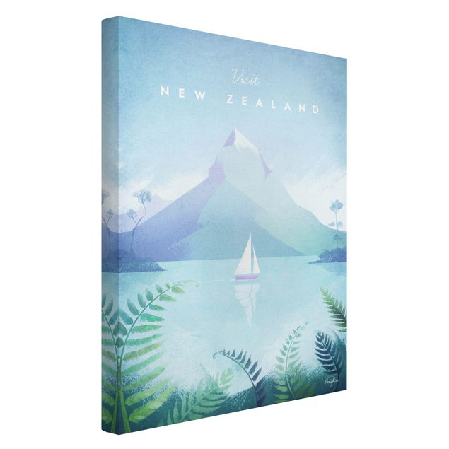 Leinwandbild - Reiseposter - Neuseeland - Hochformat 3:2