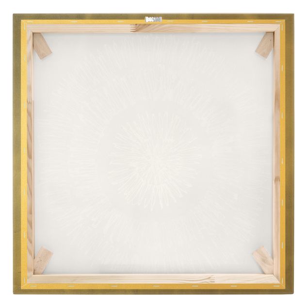 Leinwandbild Gold - Polarstern Grau Gold I - Quadrat 1:1