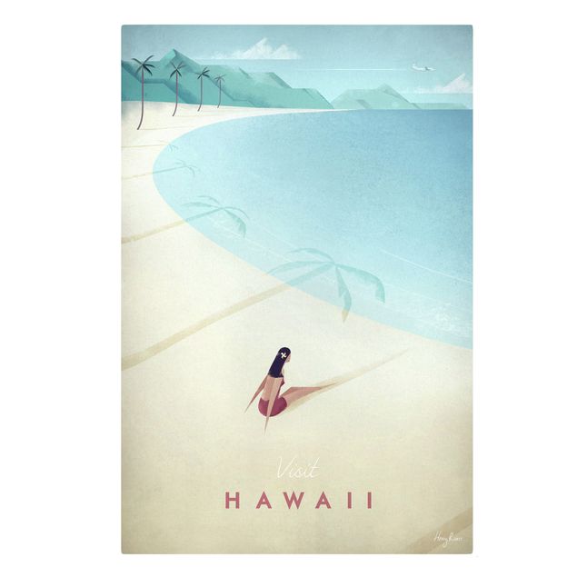 Leinwandbild - Reiseposter - Hawaii - Hochformat 3:2