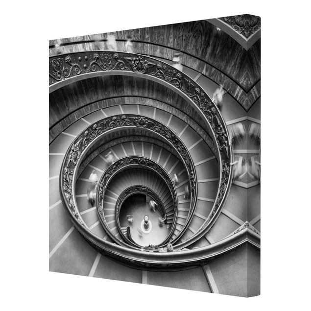 Leinwandbild - Bramante Treppe - Quadrat 1:1