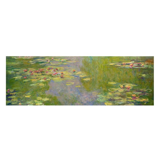 Leinwandbild - Claude Monet - Grüne Seerosen - Panorama 1:3