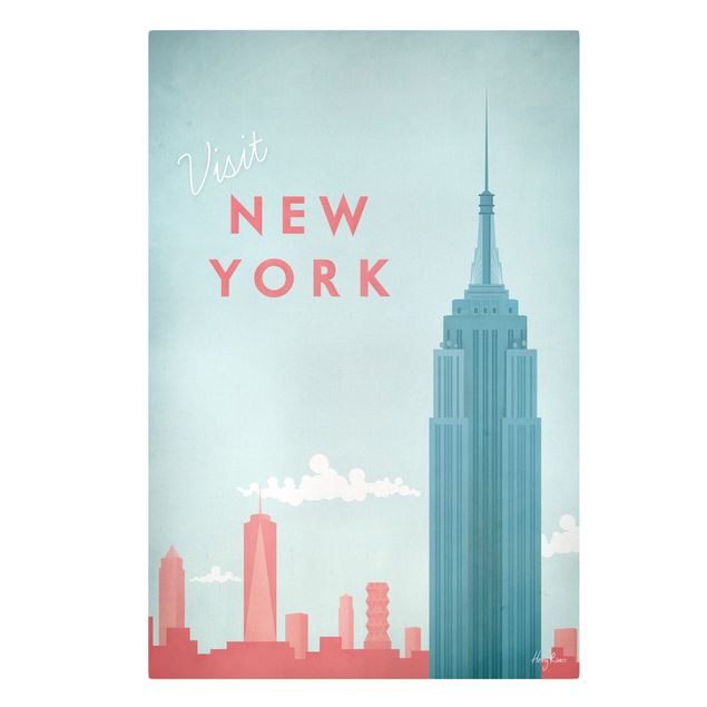 Leinwandbild - Reiseposter - New York - Hochformat 3:2