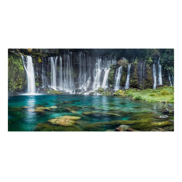 Leinwandbild - Shiraito Wasserfall - Querformat 2:1