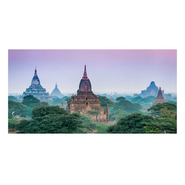 Leinwandbild - Sakralgebäude in Bagan - Querformat 2:1