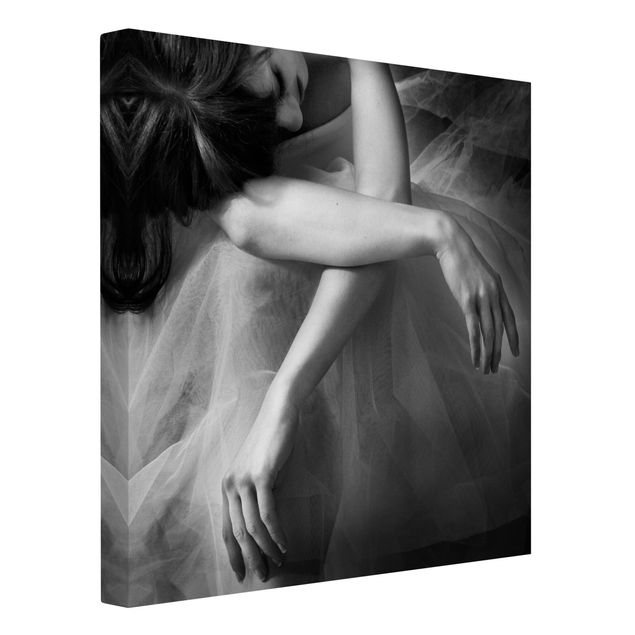 Leinwandbild - Die Hände einer Ballerina - Quadrat 1:1