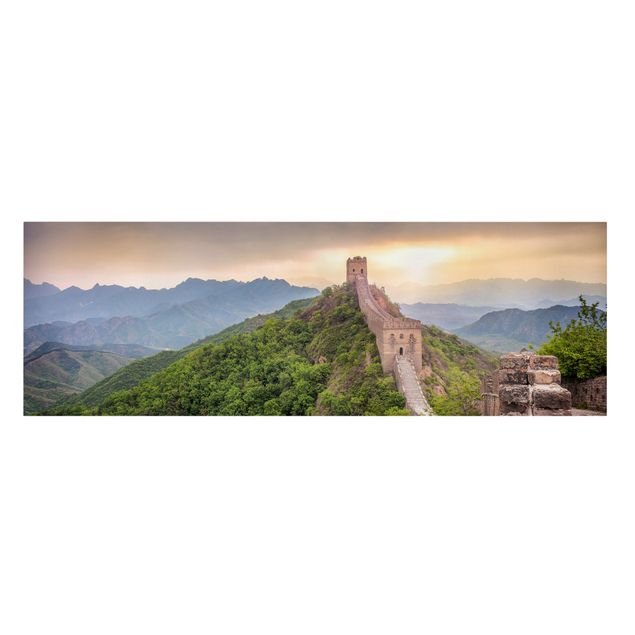Leinwandbild - Die unendliche Mauer von China - Panorama 3:1