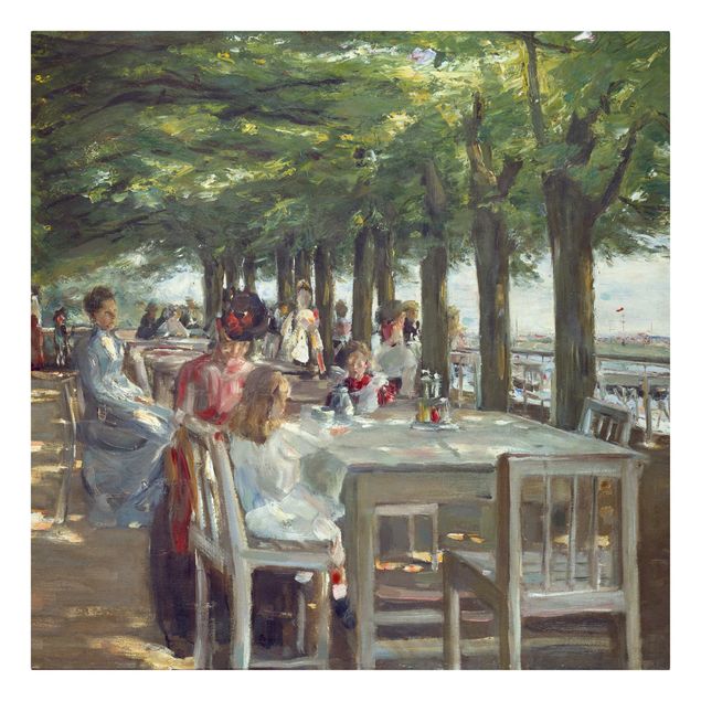 Leinwandbild - Max Liebermann - Terrasse des Restaurants Jacob - Quadrat 1:1