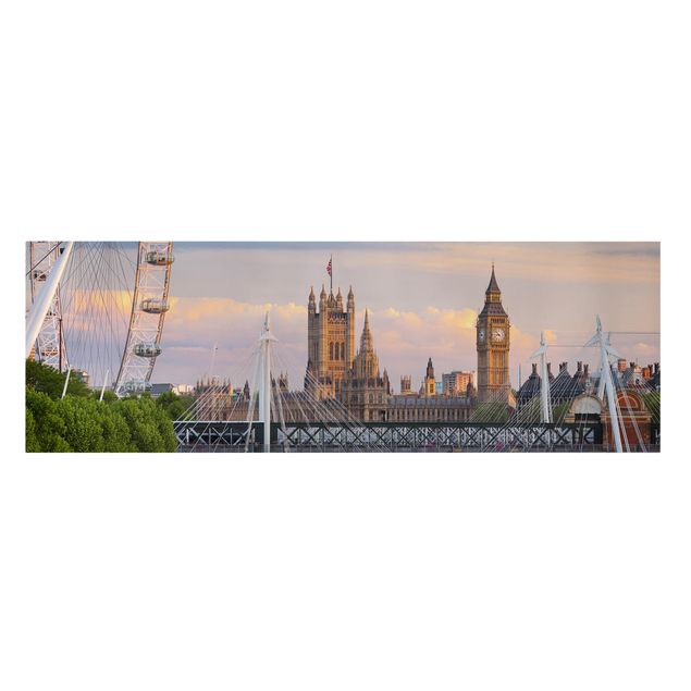 Leinwandbild - Westminster Palace London - Panorama 1:3