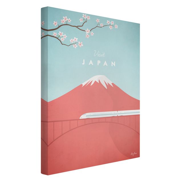 Leinwandbild - Reiseposter - Japan - Hochformat 3:2