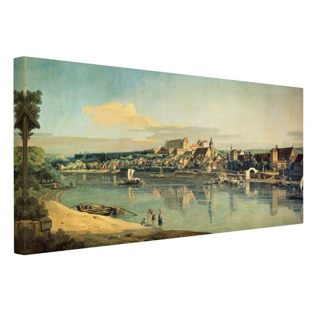 Leinwandbild - Bernardo Bellotto - Blick auf Pirna - Querformat 1:2