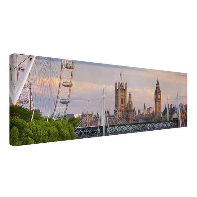 Leinwandbild - Westminster Palace London - Panorama 1:3
