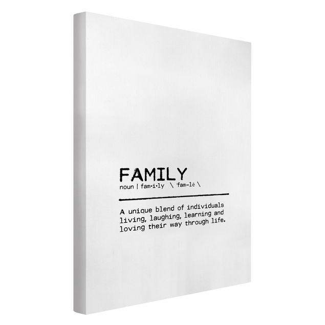 Leinwandbild - Definition Family Unique - Hochformat 2:3