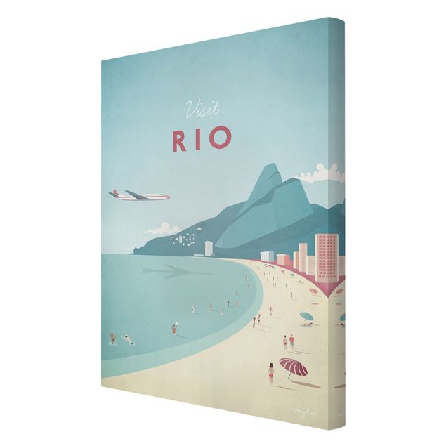 Leinwandbild - Reiseposter - Rio de Janeiro - Hochformat 3:2