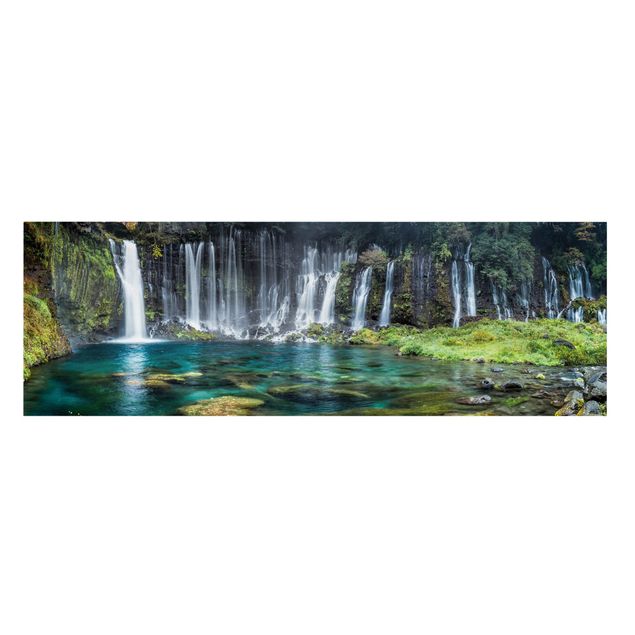 Leinwandbild - Shiraito Wasserfall - Panorama 3:1