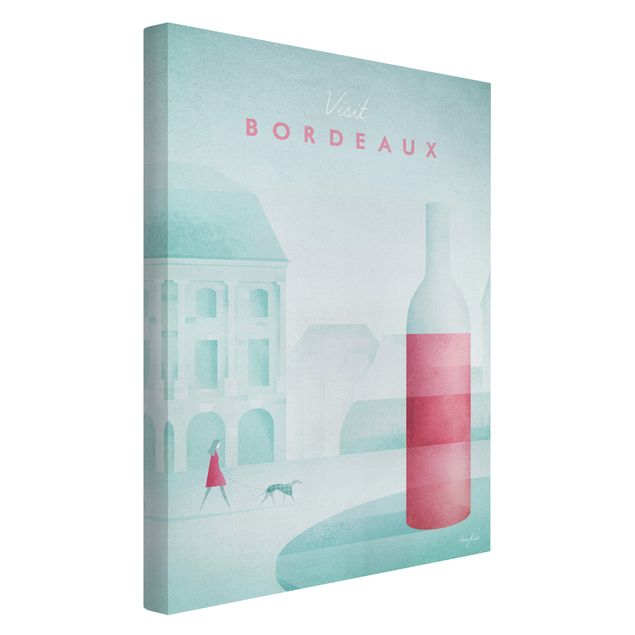 Leinwandbild - Reiseposter - Bordeaux - Hochformat 3:2